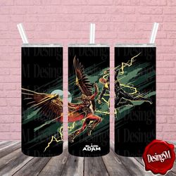 black adam tumbler,black adam skinny tumbler,cartoon movies spectacular journey tumbler