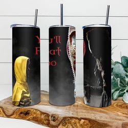 halloween horror movie tumbler, horror movie 20oz skinny tumbler, horror movie tumbler, horror movie 30oz skinny tumbler