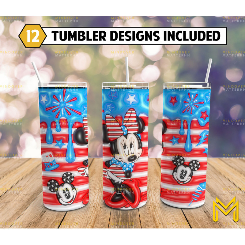 Inflated Puff Cartoon Skinny Tumbler 20 oz Sublimation Design PNG - Movie Character Tumbler Straight and Tapered PNG.jpg