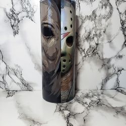 horror movies characters  tumbler, horror movie 20oz skinny tumbler, horror movie tumbler
