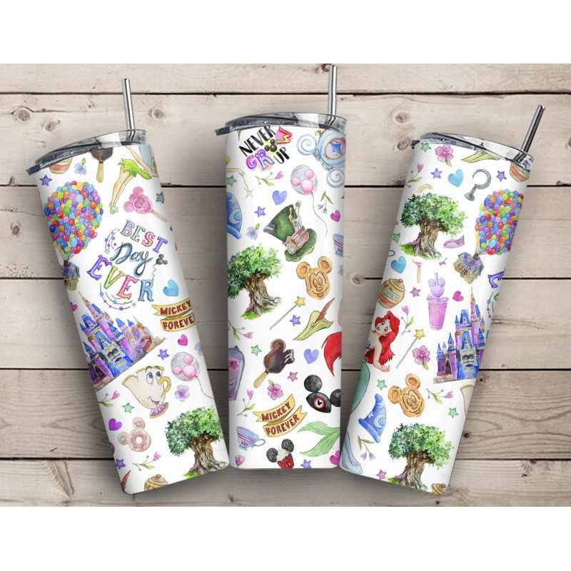 Kids Characters Tumbler PNG, 20oz Skinny Tumbler PNG, Sublimation Design Download, Coffee Tumbler, Skinny Tumbler PNG.jpg