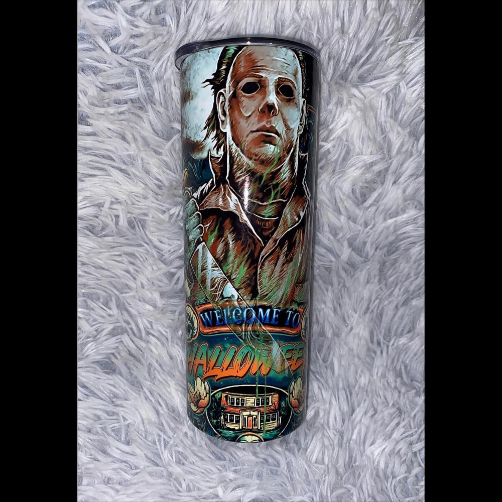 Horror Movies Characters Halloween Tumbler, Horror Movie 20oz Skinny Tumbler, Horror Movie Tumbler, Horror Movie 30oz Skinny Tumbler.png