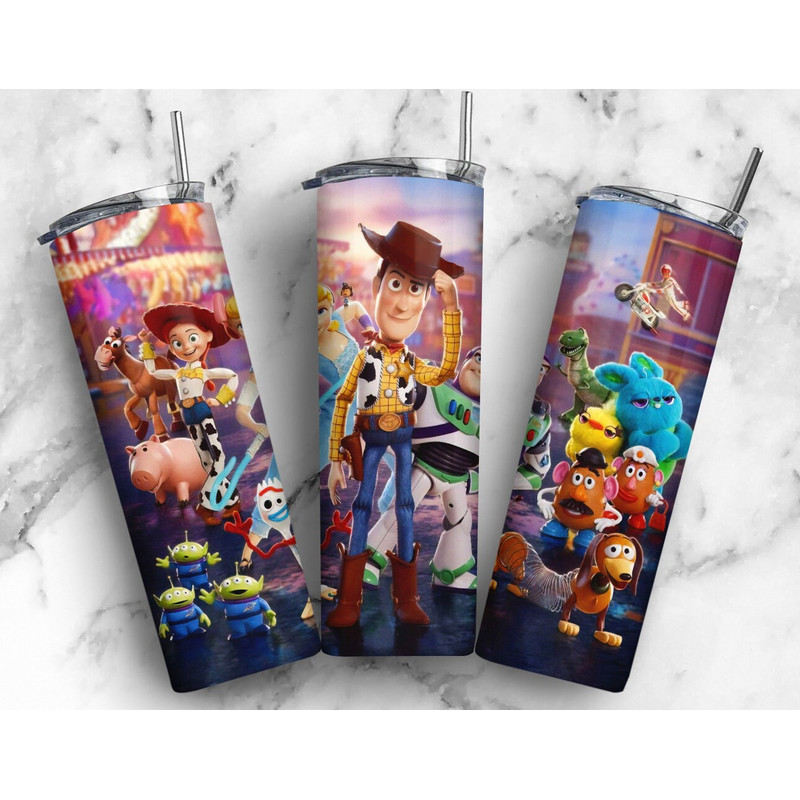 Kids Characters Tumbler PNG, 20oz Skinny Tumbler PNG, Sublimation Design Download, Coffee Tumbler, Skinny Tumbler PNG-1.jpg