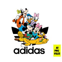disney friends adidas png, adidas logo png, mickey and friends png, disney adidas png, disney png, ai file