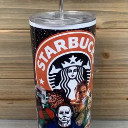 movie characters  tumbler, horror movie 20oz skinny tumbler, horror movie tumbler, horror movie 30oz skinny tumbler
