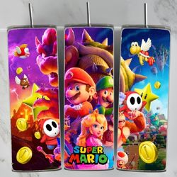 mario bros tumbler, mario bros skinny tumbler