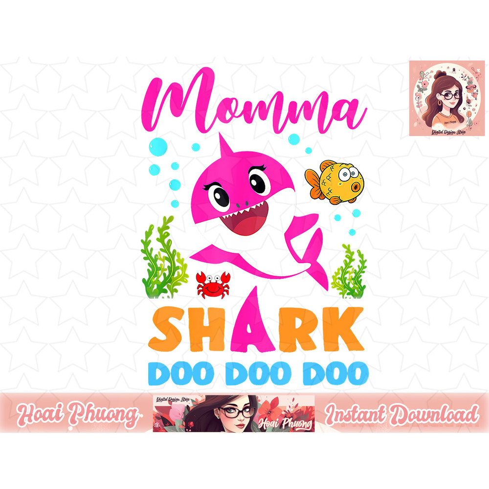 Shark Shirt Birthday Christmas Momma Shirt Momma Lover png, instant download.jpg