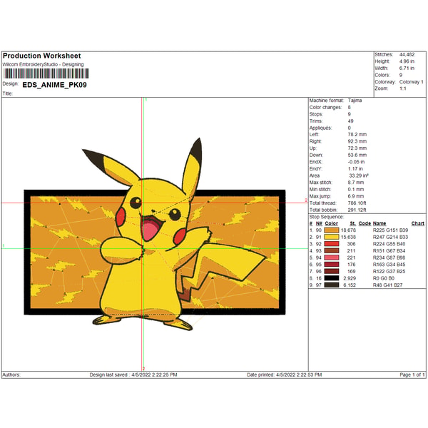 Pikachu Pokemon Embroidery Designs, Anime Inspired Embroider - Inspire ...