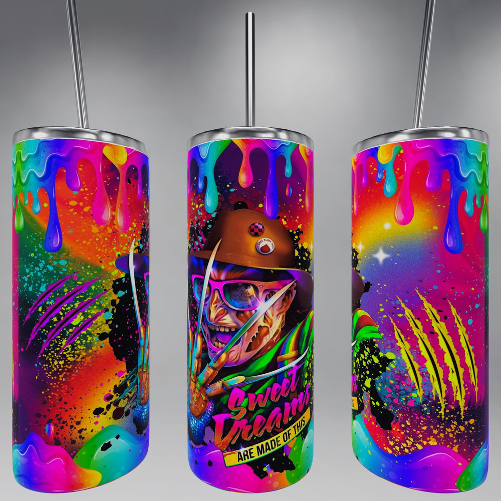 Elm Street Chronicles Nightmares Unleashed, 20oz skinny tumbler, 30oz skinny tumbler.jpg