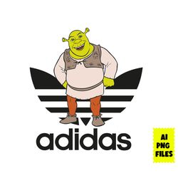 shrek adidas png, adidas logo png, shrek png, disney adidas png digital file, disney png, ai digital file
