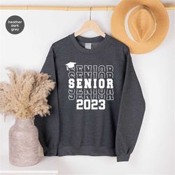 end of the 12th grade long sleeve shirt, class of 2023 graphic hoodie students gift for graduation, senior 2023 sweatshi