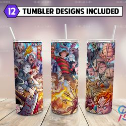 krueger's inferno unleashing hellish nightmares, 20oz skinny tumbler, 30oz skinny tumbler