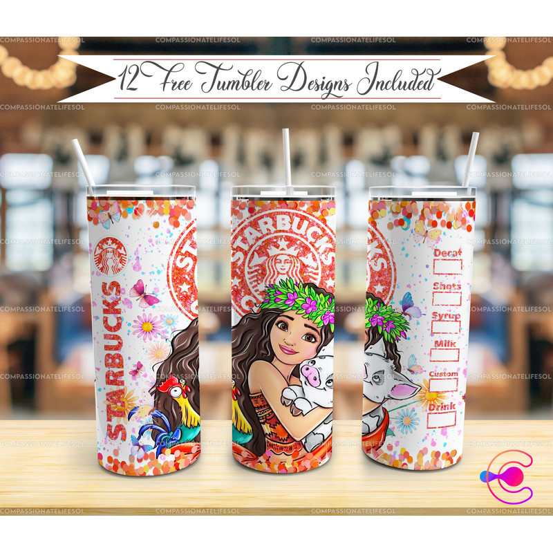 Princess Skinny Tumbler 20 oz Sublimation Design PNG - Movie Character Tumbler Straight and Tapered PNG-8.jpg