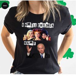 funny joe biden halloween sweatshirt gifts for republicans, anti biden halloween gift, sarcastic i smell children politi