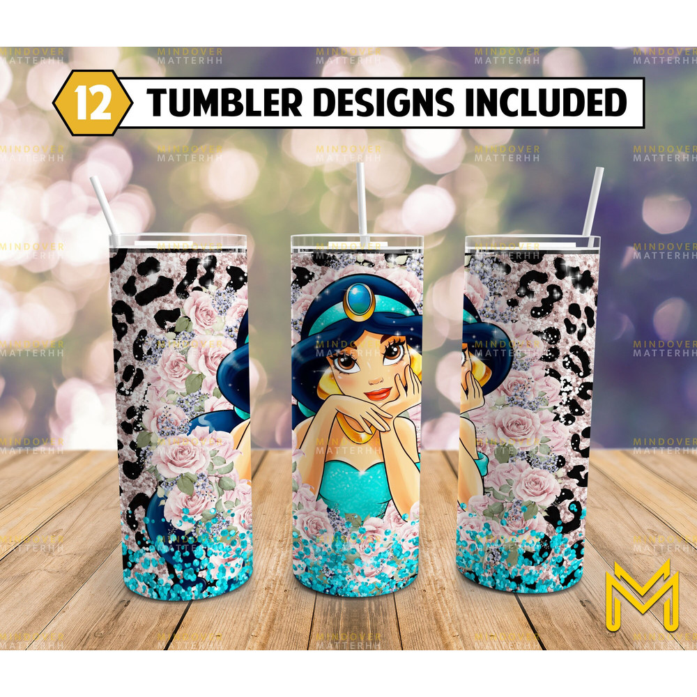Princess Skinny Tumbler 20 oz Sublimation Design PNG - Movie Character Tumbler Straight and Tapered PNG-10.jpg