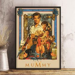 the mummy poster, movie poster, film poster, wall art, wall decor, prints, home decor, wrath of the mummy wall decor
