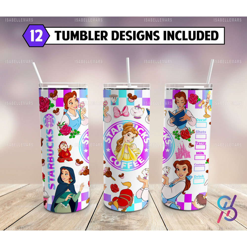 Princess Skinny Tumbler 20 oz Sublimation Design PNG - Movie Character Tumbler Straight and Tapered PNG-20.jpg