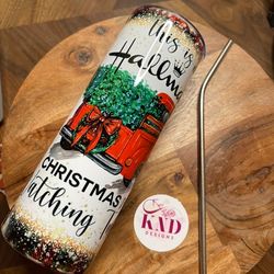 christmas movie tumble,christmas movie skinny tumble,christmas movie vibrant holiday escapes tumbler