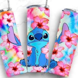 adorable stitch collection tumbler, stitch tumbler, stitch 20oz skinny tumbler, stitch 30oz skinny tumbler