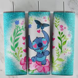stitch and smile tumbler, stitch tumbler, stitch 20oz skinny tumbler, stitch 30oz skinny tumbler