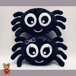 Personalised embroidery Plush Soft Toy Spider ,Super cute personalised soft plush toy, Personalised Gift