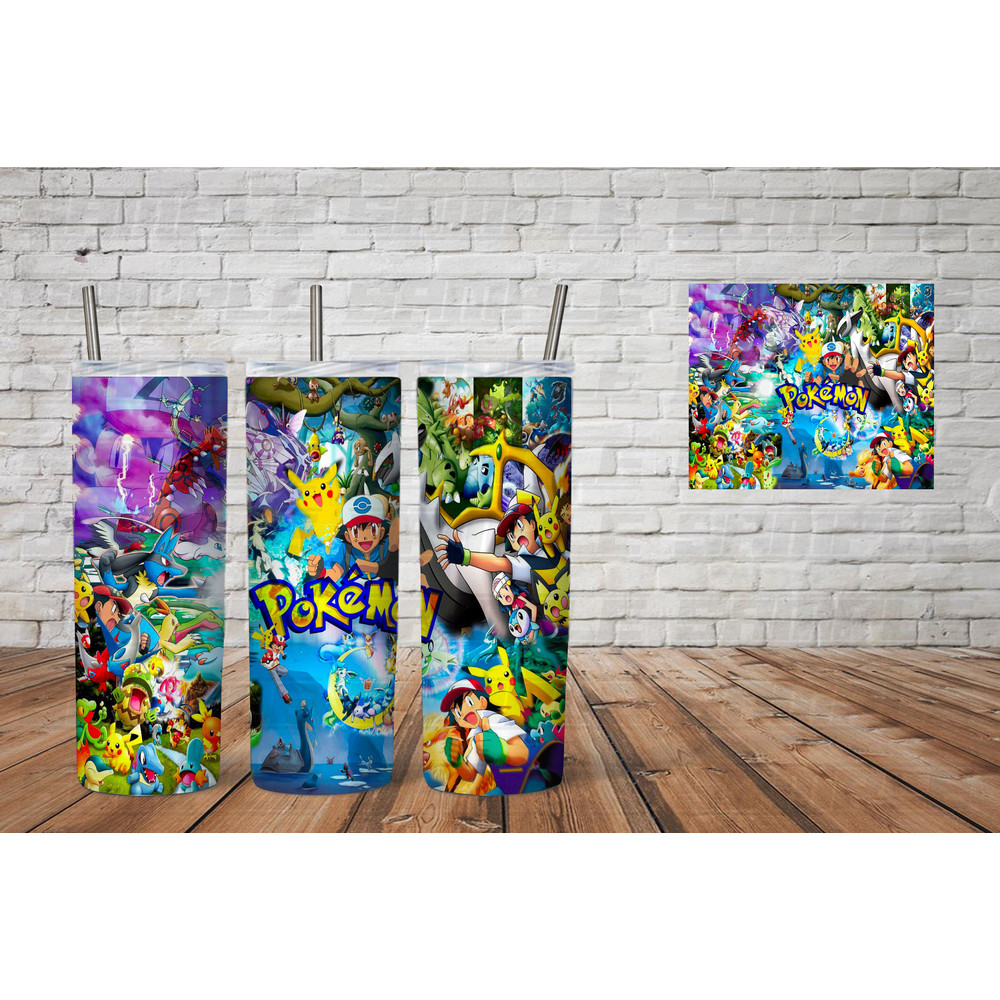Pokemon 2030oz Sublimation Straight Skinny Tumbler Design Wrap.jpg