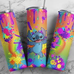 stitch in cuteness tumbler, stitch tumbler, stitch 20oz skinny tumbler, stitch 30oz skinny tumbler