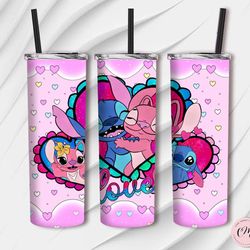stitch in playfulness tumbler, stitch tumbler, stitch 20oz skinny tumbler, stitch 30oz skinny tumbler