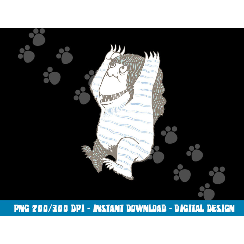 Where the Wild Things Are Striped Monster  png, sublimation .jpg