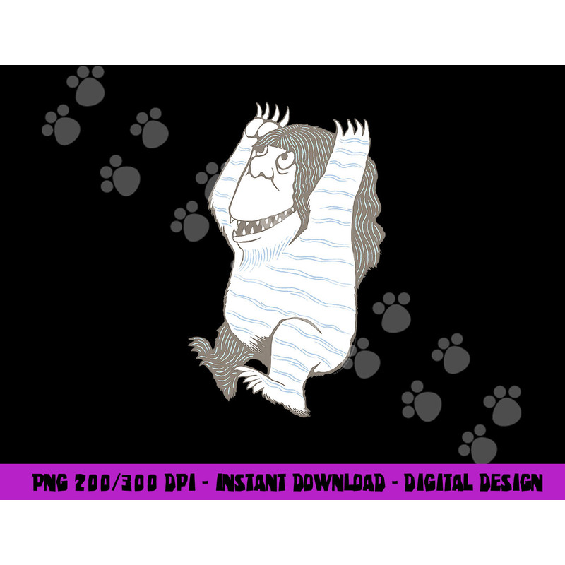 Where the Wild Things Are Striped Monster  png, sublimation .jpg