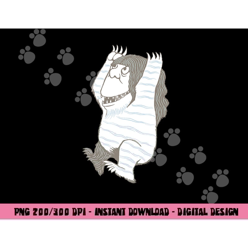 Where the Wild Things Are Striped Monster png, sublimation .jpg