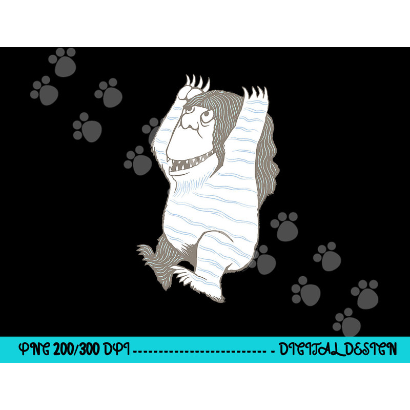 Where the Wild Things Are Striped Monster png, sublimation .jpg