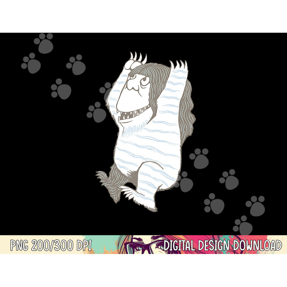 Where the Wild Things Are Striped Monster png, sublimation .jpg