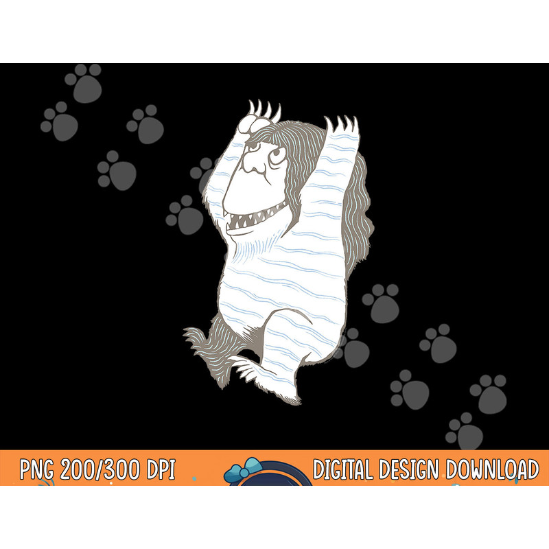 Where the Wild Things Are Striped Monster  png, sublimation .jpg