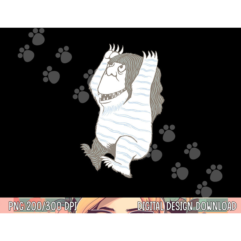 Where the Wild Things Are Striped Monster png, sublimation .jpg