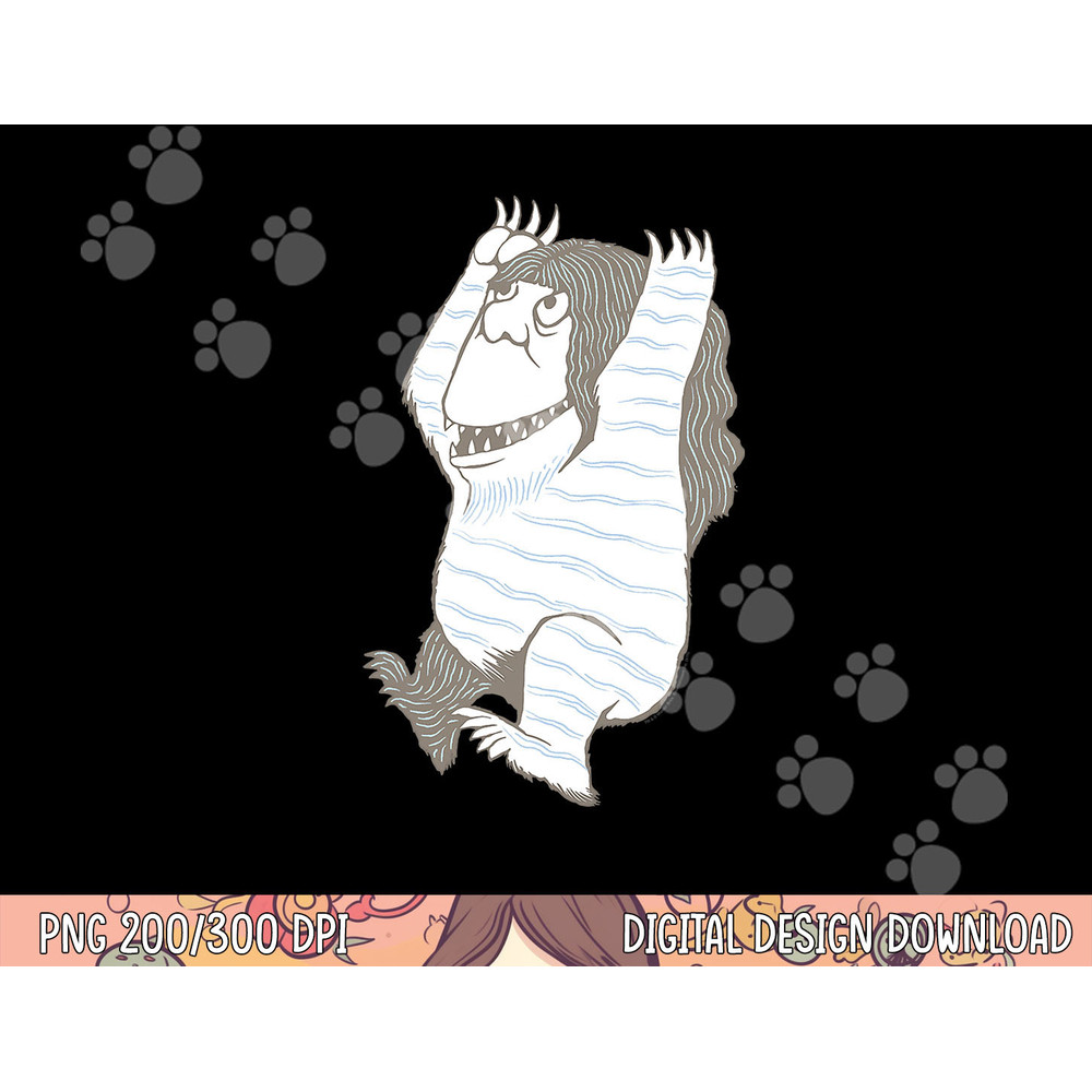 Where the Wild Things Are Striped Monster png, sublimation .jpg