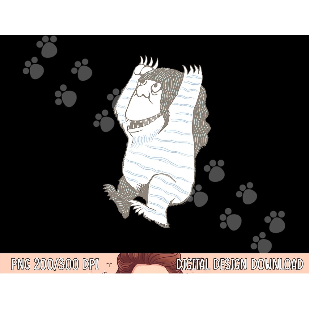 Where the Wild Things Are Striped Monster png, sublimation .jpg