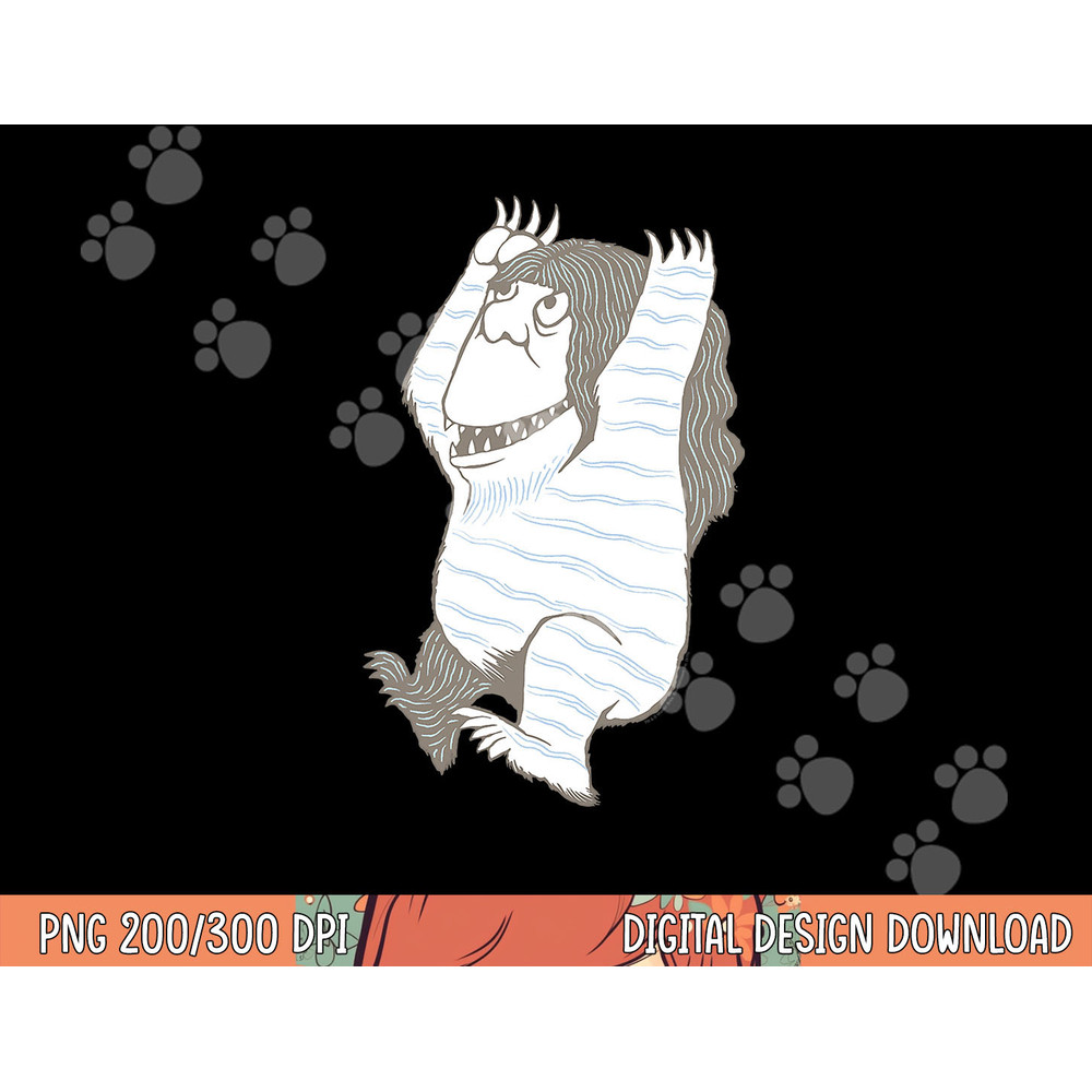 Where the Wild Things Are Striped Monster png, sublimation .jpg