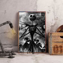 the nightmare before christmas poster, movie poster, film poster, wall art, wall decor, prints, home decor, enigmatic
