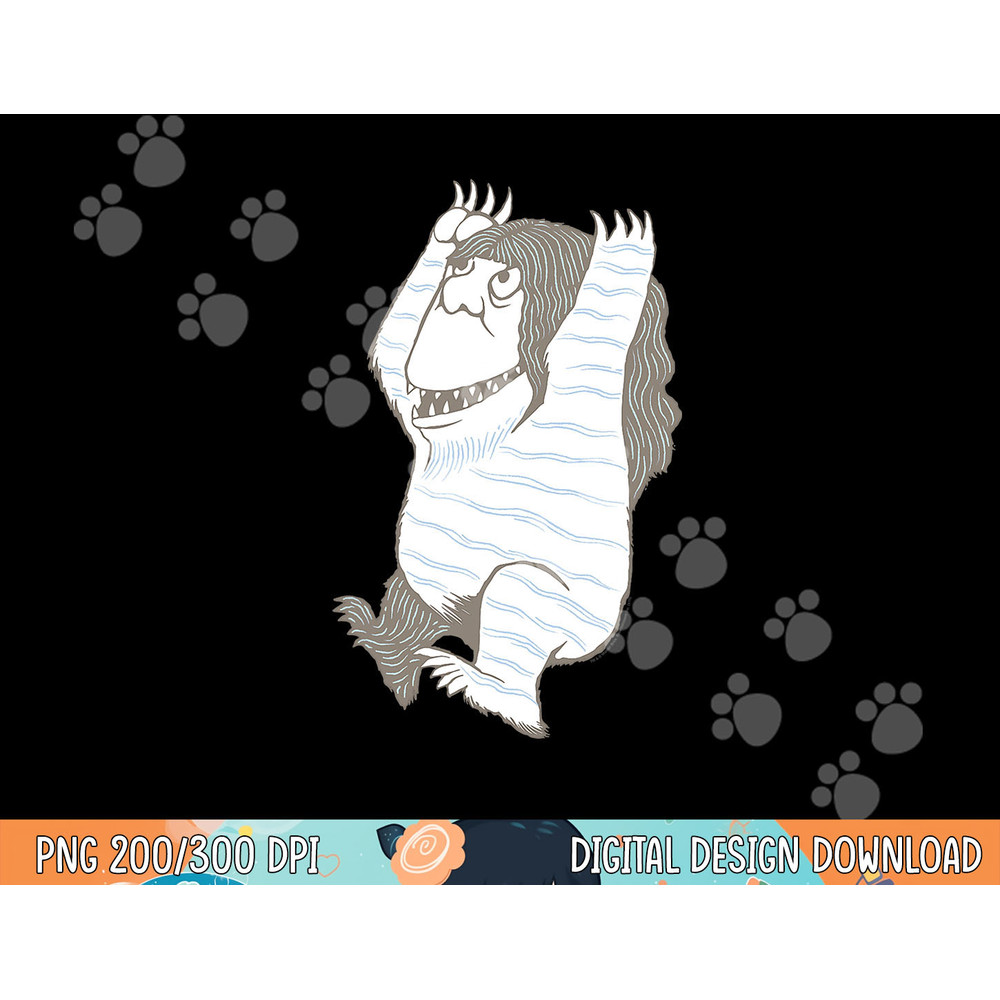 Where the Wild Things Are Striped Monster  png, sublimation .jpg