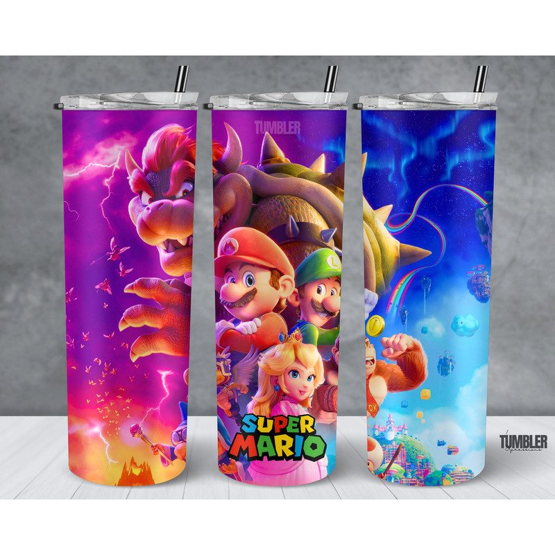 Super Mario Tumbler, Super Mario Tumbler Sublimation Design, Mario Tumbler Cup, 20 oz Skinny Tumbler Digital Png, Tumbler Digital Download.jpg