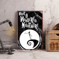 the nightmare before christmas poster, movie poster, film poster, wall art, wall decor, prints, home decor, skeletons