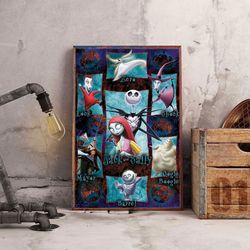 the nightmare before christmas poster, movie poster, film poster, wall art, wall decor, prints, home decor, creepy