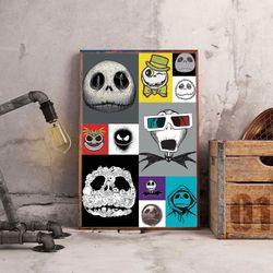 the nightmare before christmas poster, movie poster, film poster, wall art, wall decor, prints, home decor, magical