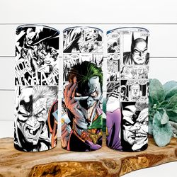 superhero comic book tumbler, superhero comic book  skinny tumbler