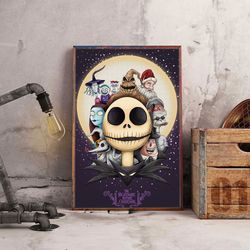 the nightmare before christmas poster, movie poster, film poster, wall art, wall decor, prints, home decor, sinister