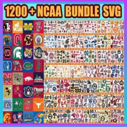 1200 File NCAA Bundle Svg, Bundle Sport Svg, NCAA Bundle Svg