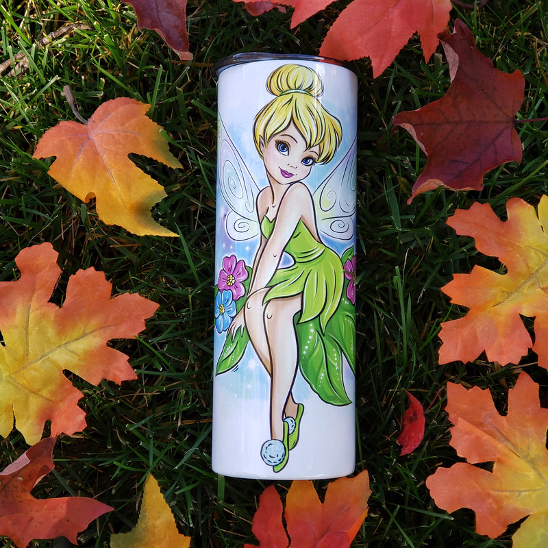 Tumbler Princess Tinker Bell Magic fairy Tumbler 20oz Cup Cartoon Customizable Sublimation Tumbler 20oz Straight Water Bottle FREE SHIPPING.jpg