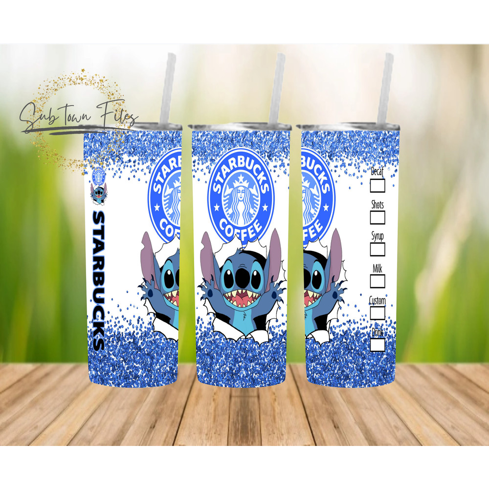 Stitch With Sparkle Tumbler, Stitch Tumbler, Stitch 20oz Skinny Tumbler, Stitch 30oz Skinny Tumbler.png