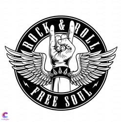 rock and roll free soul svg, trending svg, rock and roll svg, free soul svg, roc